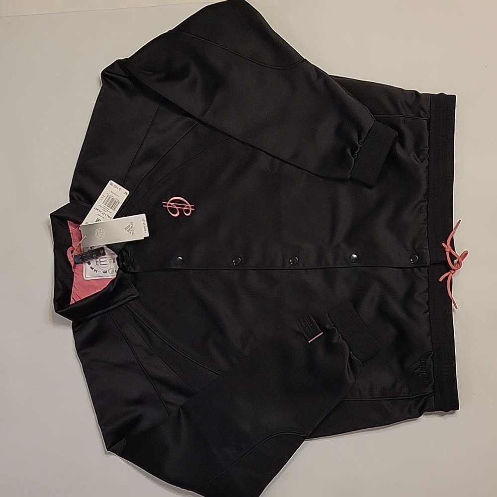 NEW Adidas Dame D.O.L.L.A. Damian Lillard EP Jacket Men's Black/Pink  Size M